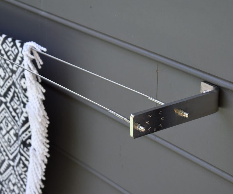 Wall mounted clothes line brick timber and steel Coastal Clotheslines